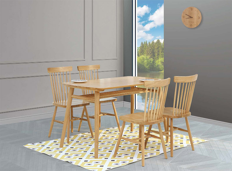 雙層圓條餐桌1300/1350*750*750